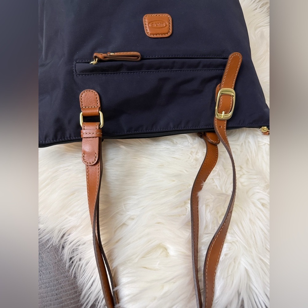 Bric's X-Bag Sportina Duffel Bag -  Navy Black and Brown - Picture 10 of 13